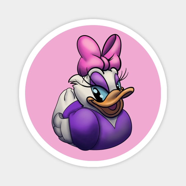 Daisy Rubber Duck Magnet by Art-by-Sanna